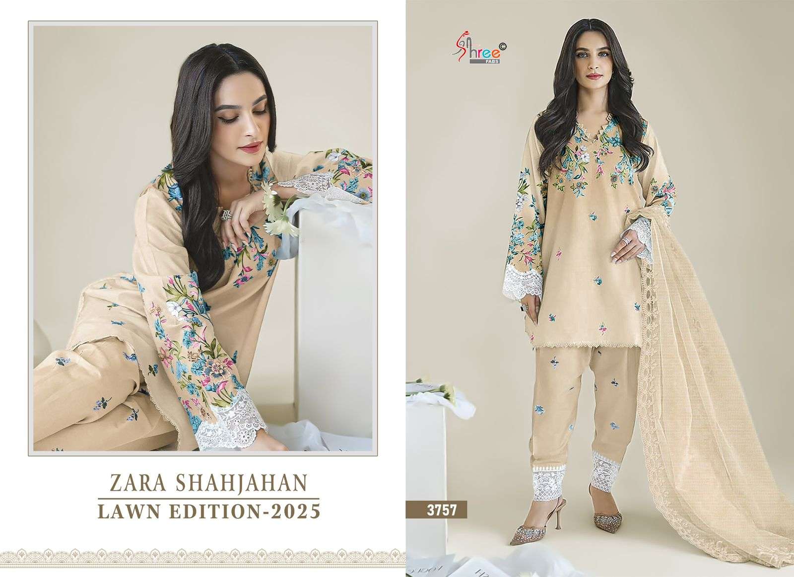 SHREE FABS ZARA SHAHJAHAN LAWN EDITION 25 