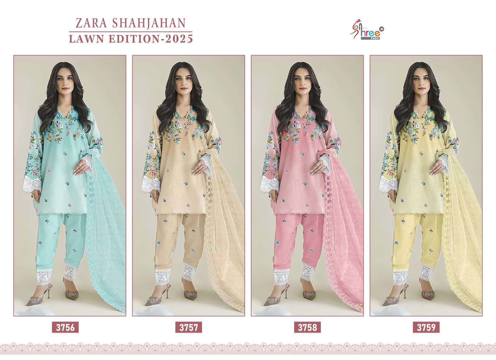 SHREE FABS ZARA SHAHJAHAN LAWN EDITION 25 