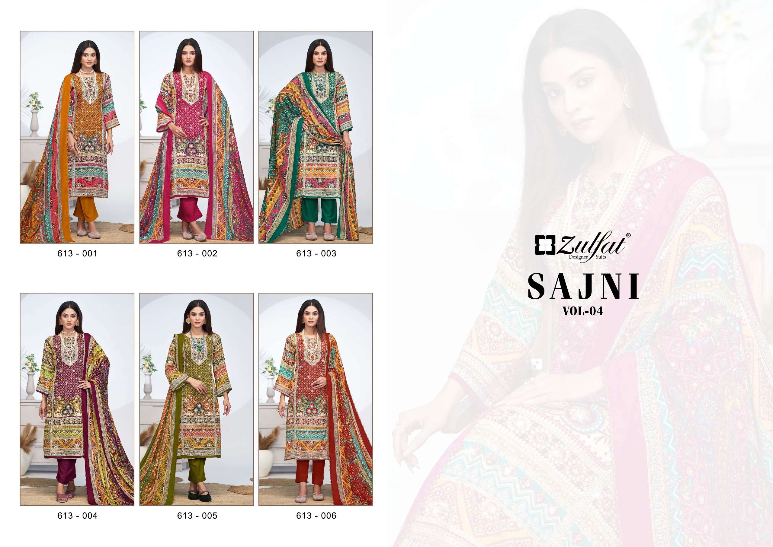 ZULFAT DESIGNER SUITS SAJNI VOL 4