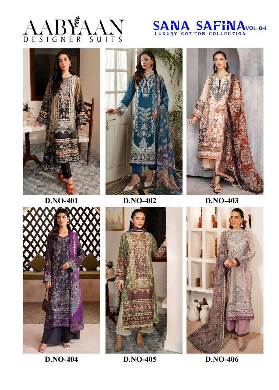 AABYAAN DESIGNER SUIT SANA SAFINA VOL 4 