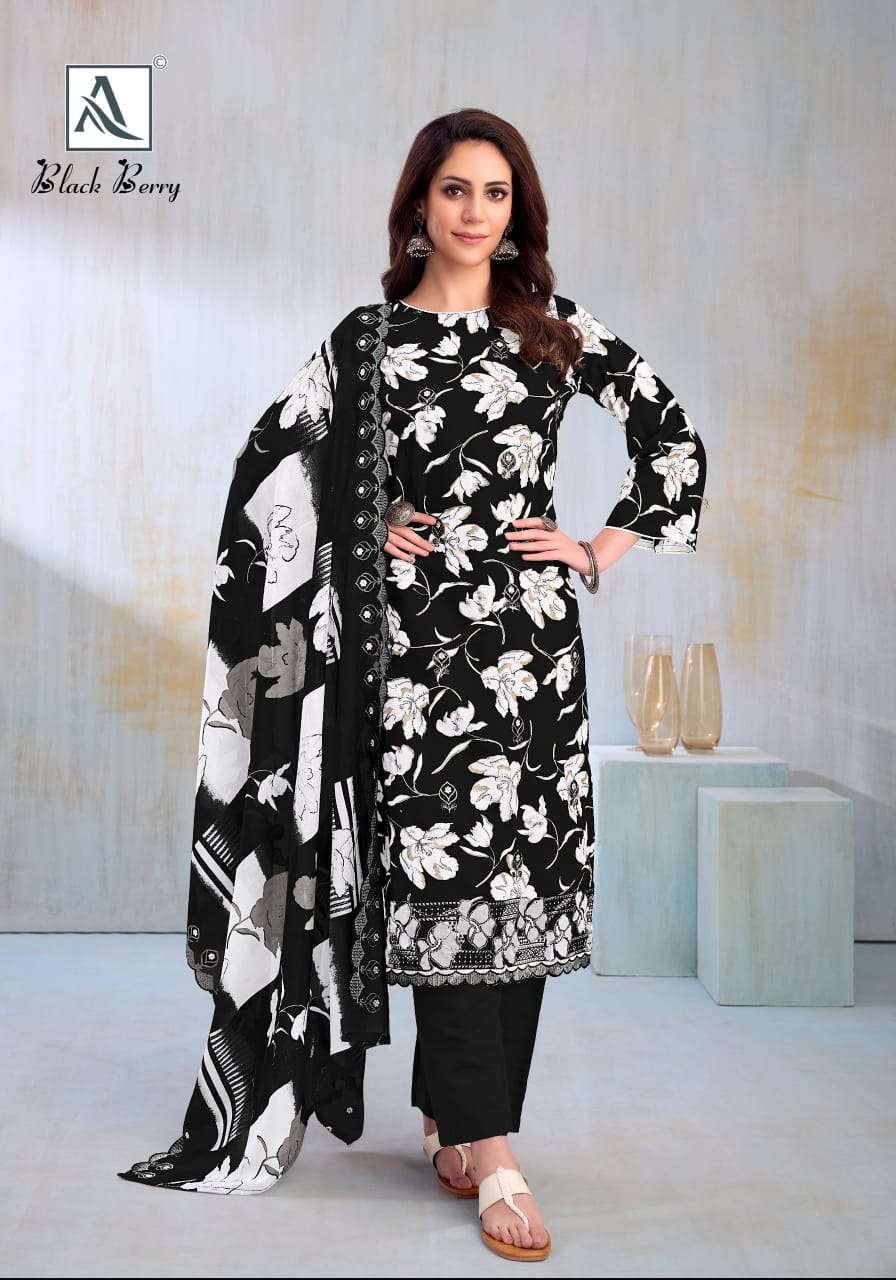 ALOK SUITS BLACK BERRY