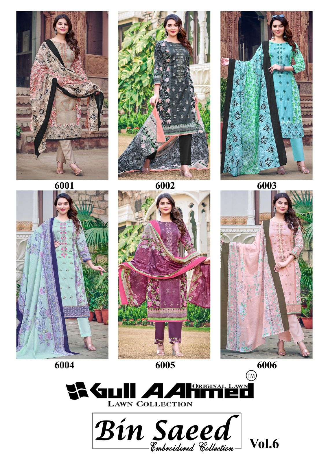 GULL AHMED BIN SAEED EMBROIDERED COLLECTION VOL 6
