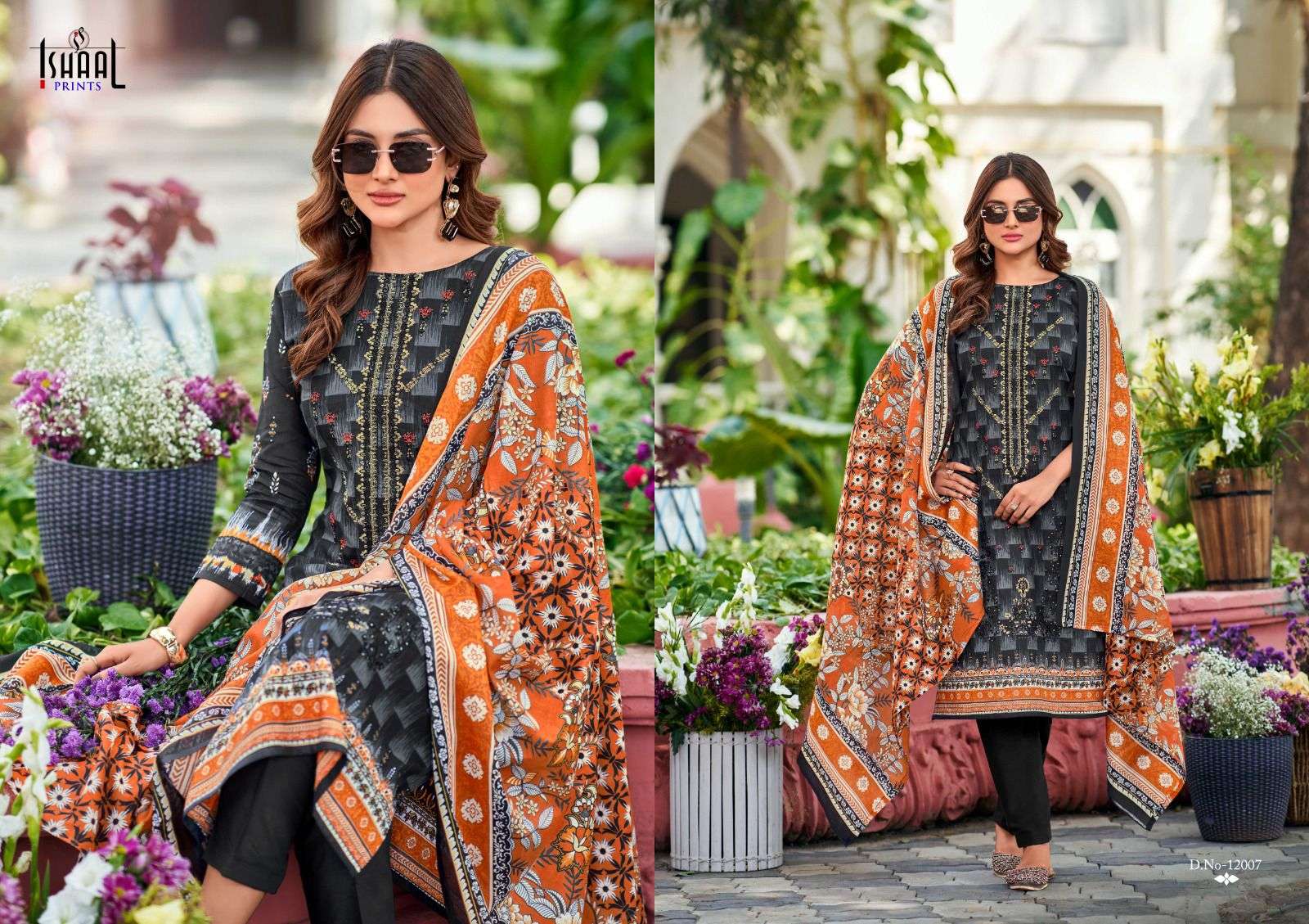 ISHAAL PRINTS EMBROIDERED VOL 12