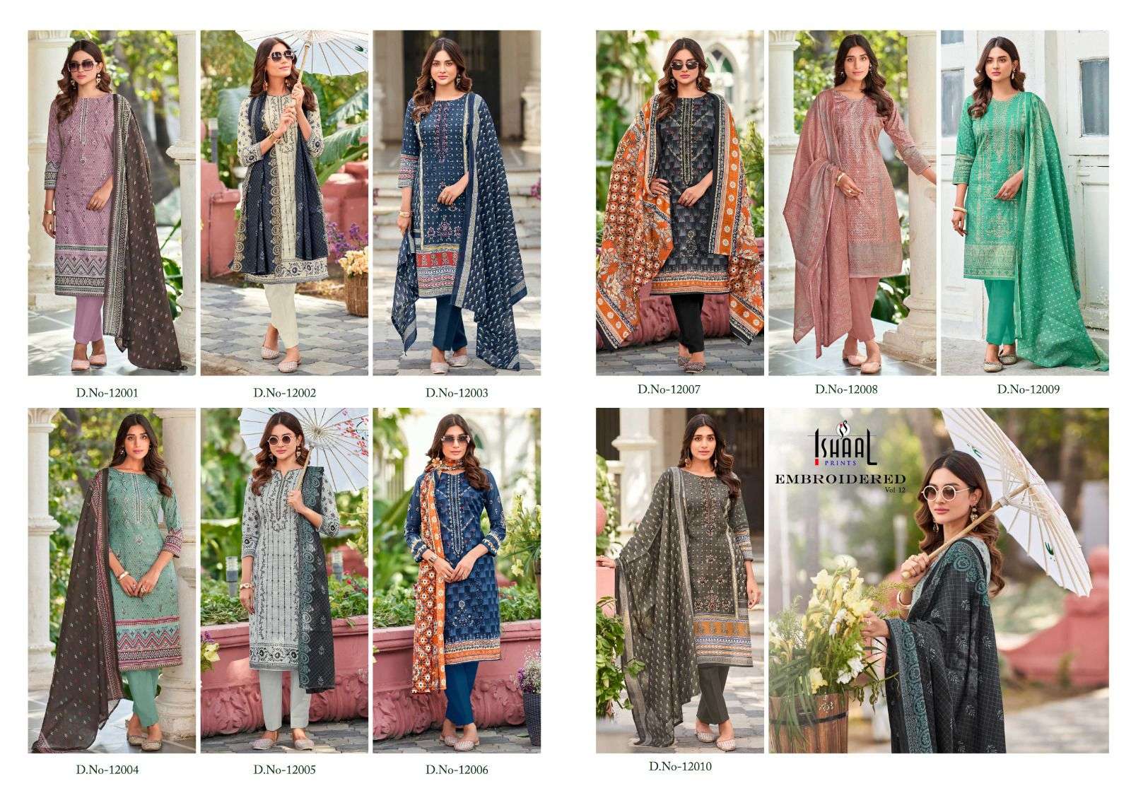 ISHAAL PRINTS EMBROIDERED VOL 12