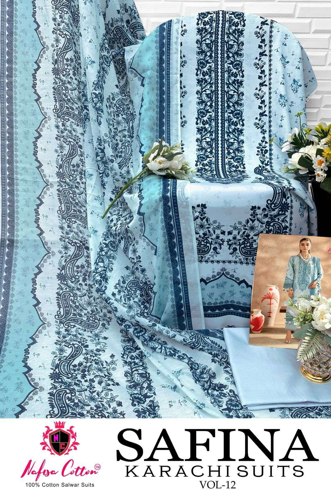 NAFISA COTTON SAFINA KARACHI SUITS VOL 12 