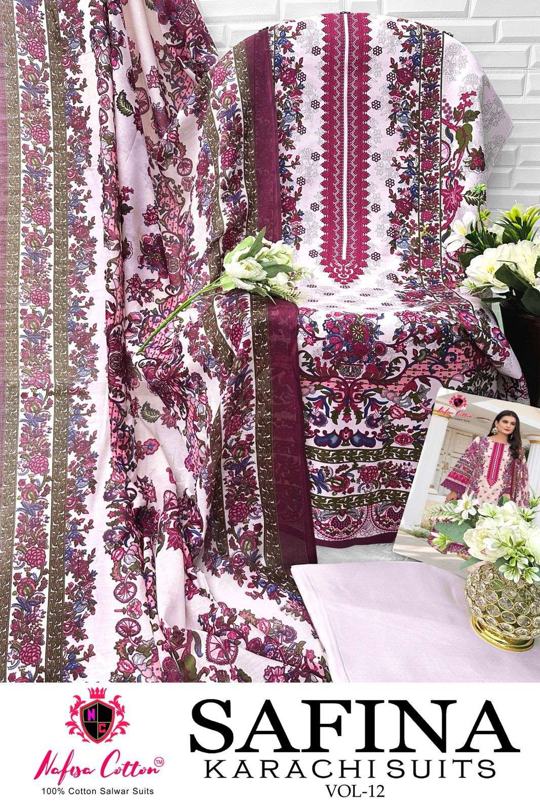 NAFISA COTTON SAFINA KARACHI SUITS VOL 12 