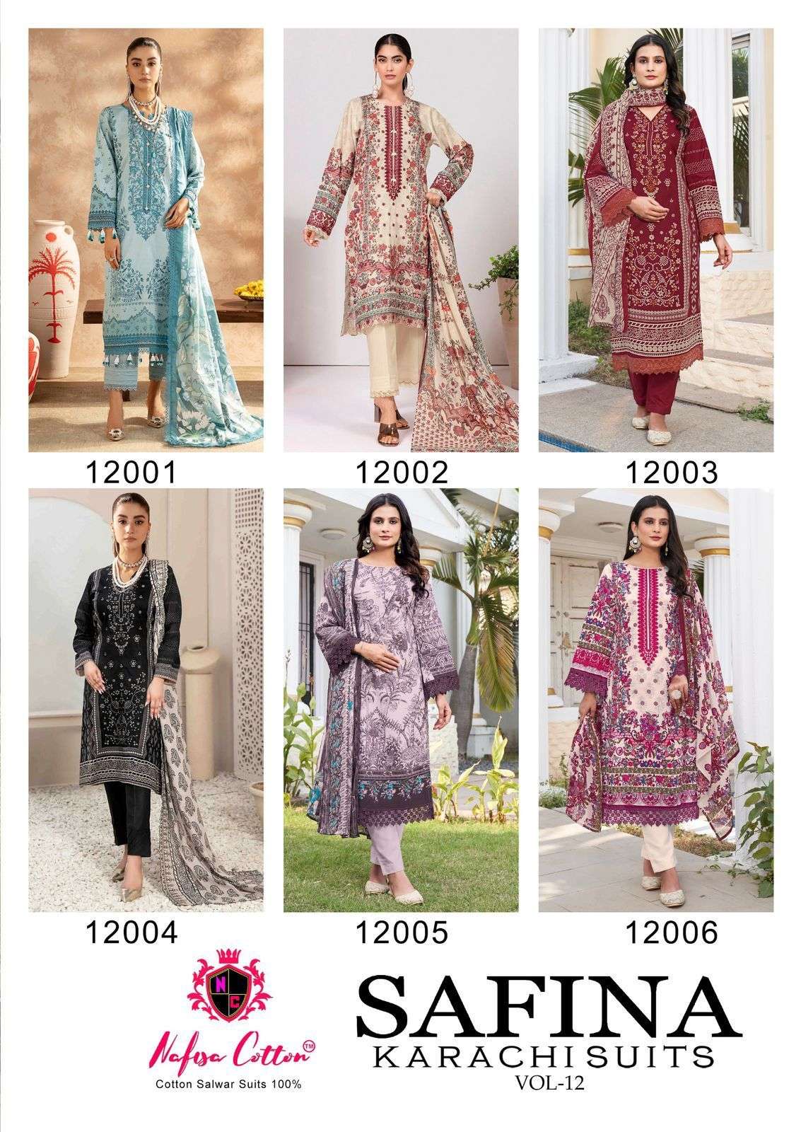 NAFISA COTTON SAFINA KARACHI SUITS VOL 12 
