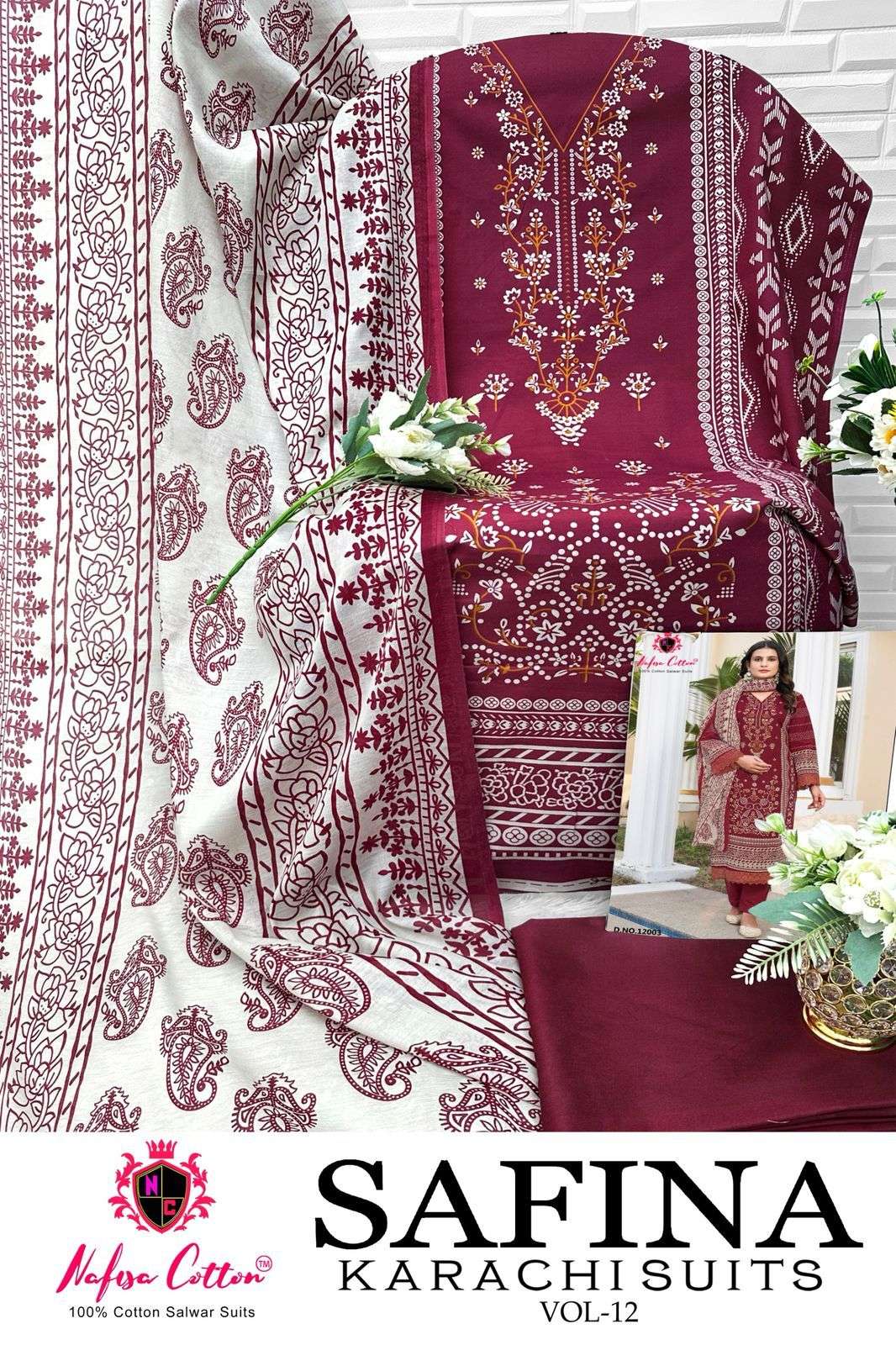 NAFISA COTTON SAFINA KARACHI SUITS VOL 12 