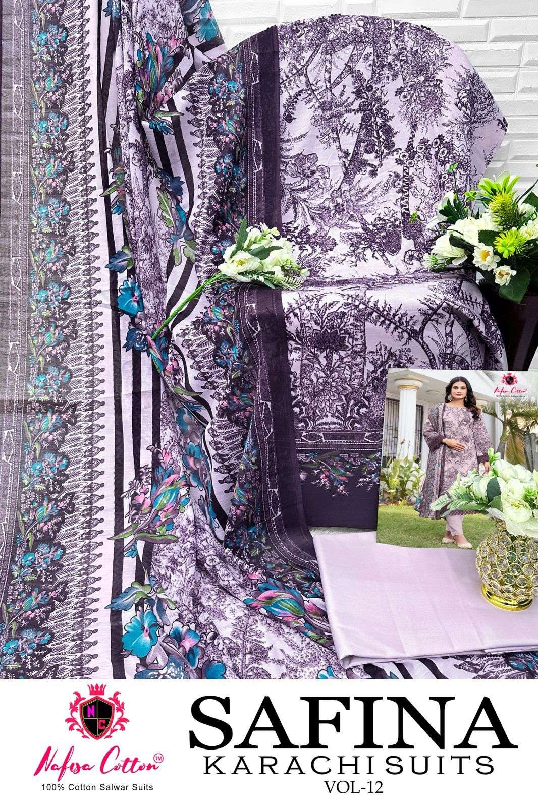 NAFISA COTTON SAFINA KARACHI SUITS VOL 12 