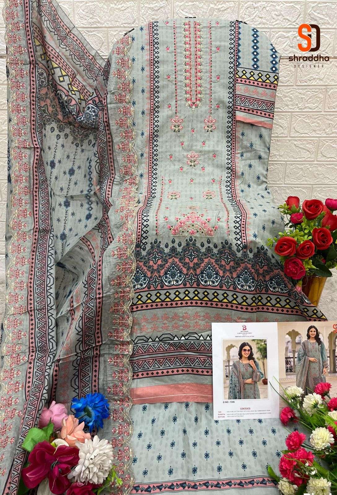 SHARADDHA DESIGNER BIN SAEED LAWN COLLECTION VOL 13