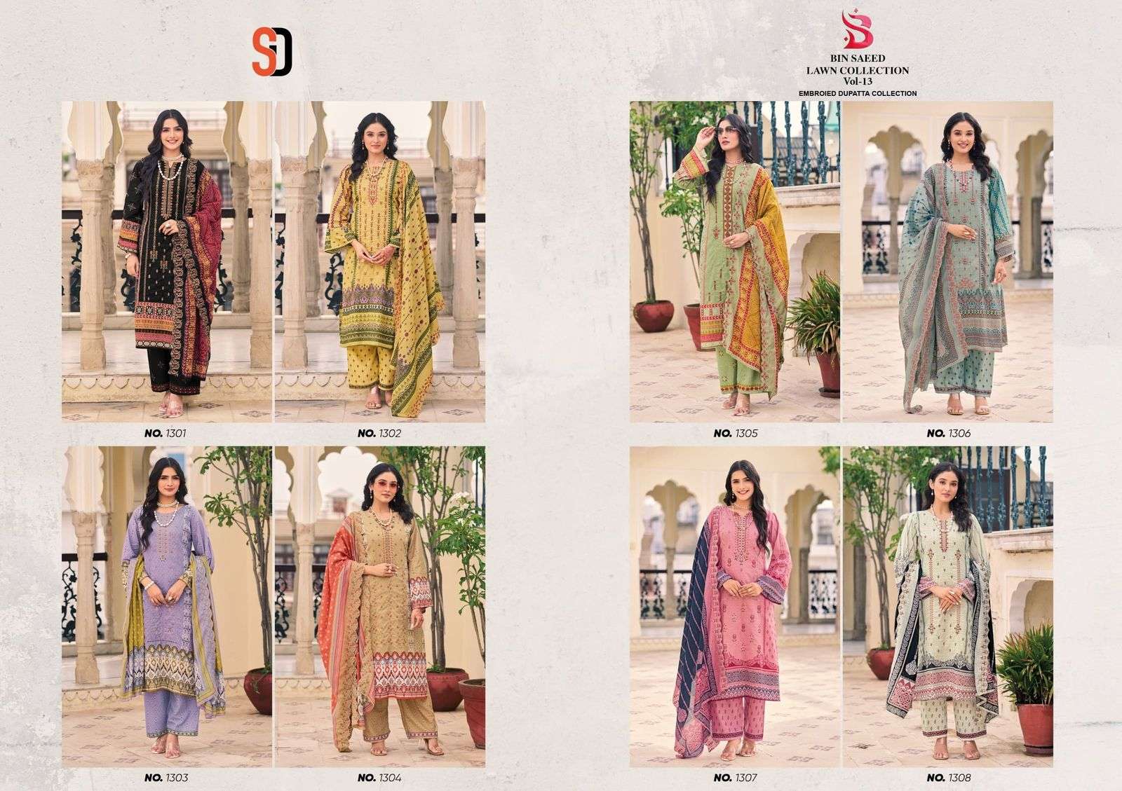 SHARADDHA DESIGNER BIN SAEED LAWN COLLECTION VOL 13