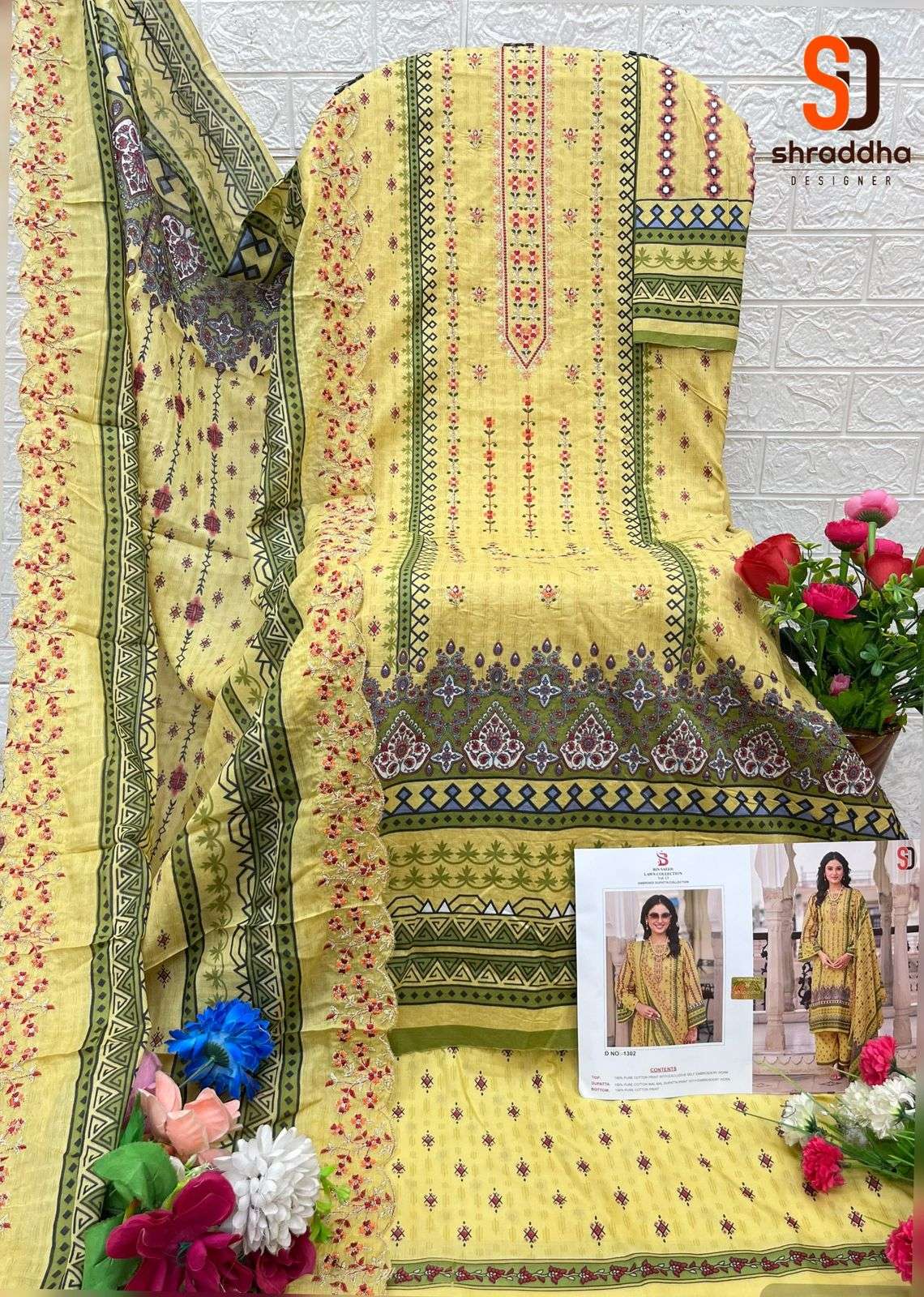 SHARADDHA DESIGNER BIN SAEED LAWN COLLECTION VOL 13