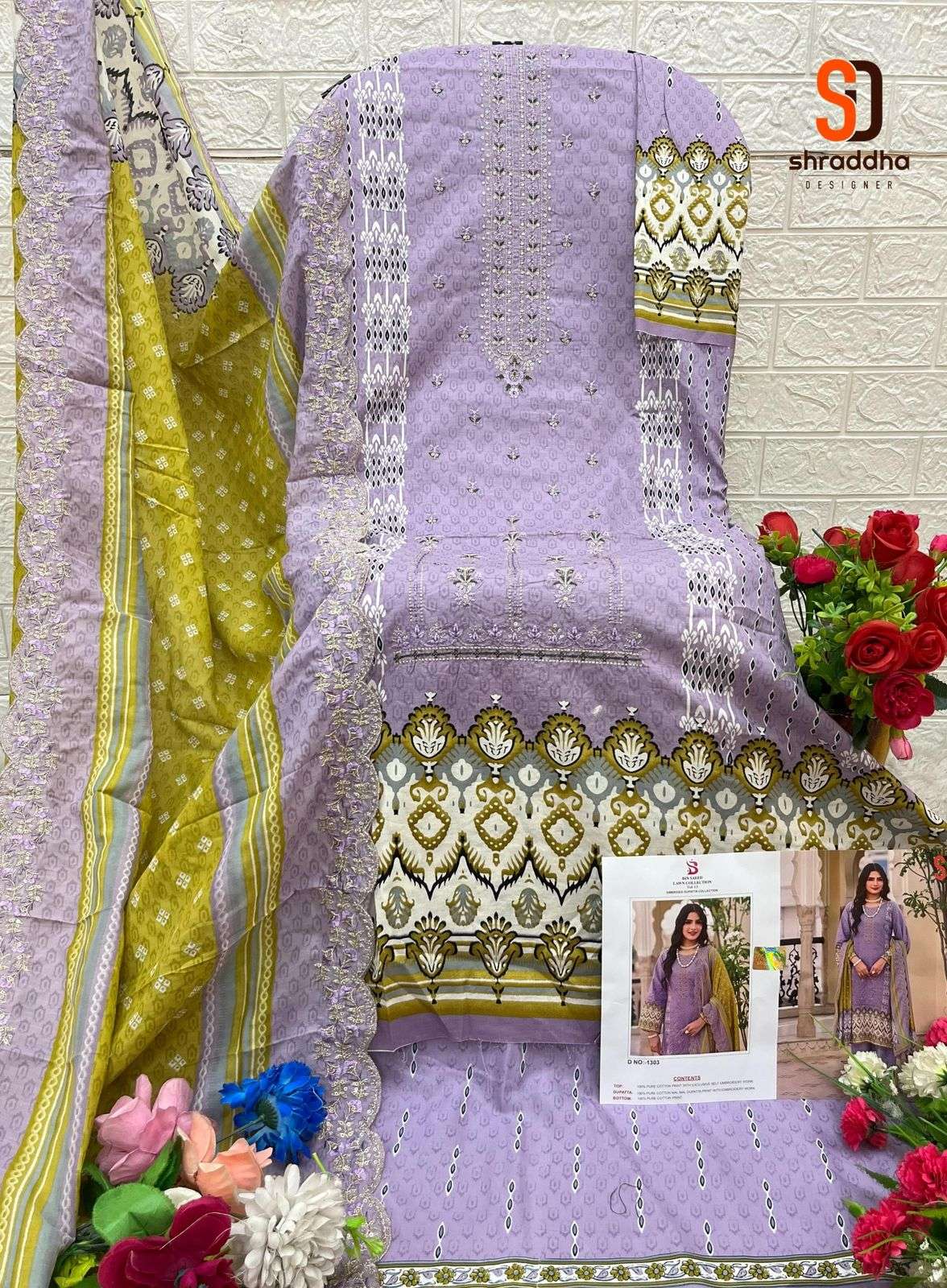 SHARADDHA DESIGNER BIN SAEED LAWN COLLECTION VOL 13