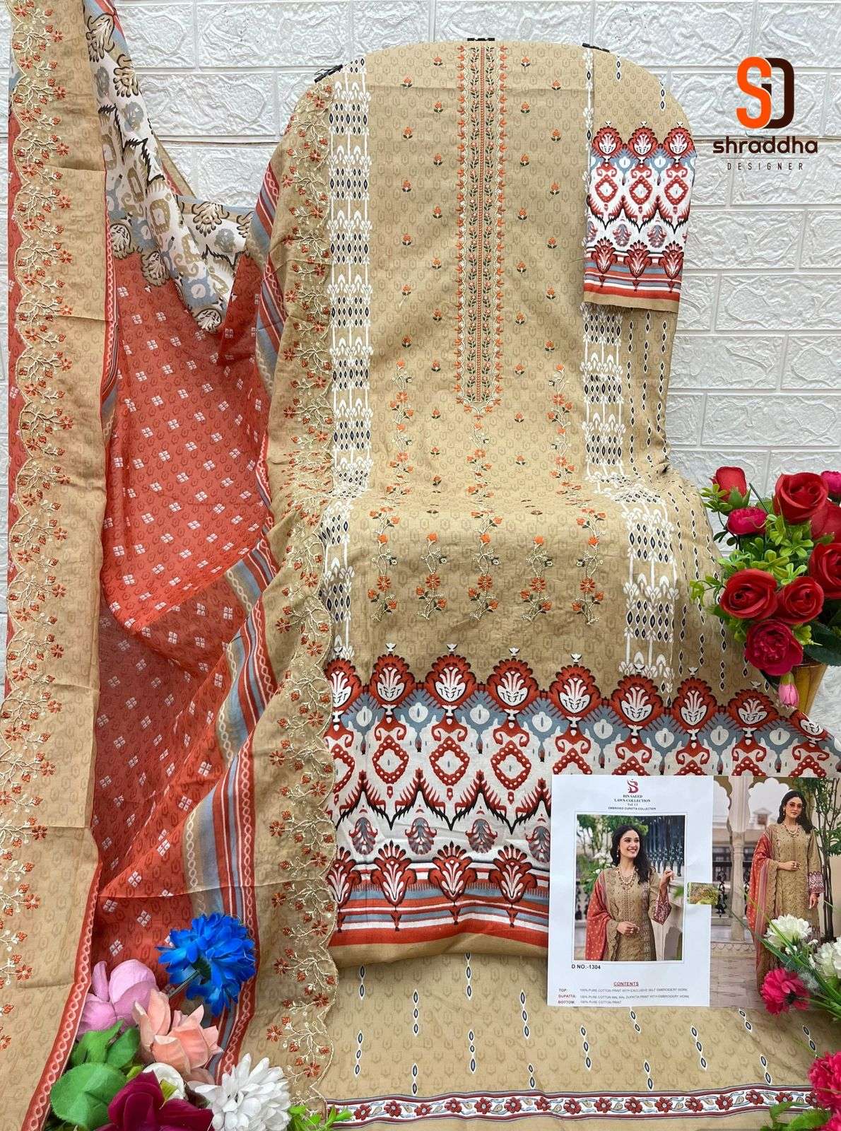 SHARADDHA DESIGNER BIN SAEED LAWN COLLECTION VOL 13