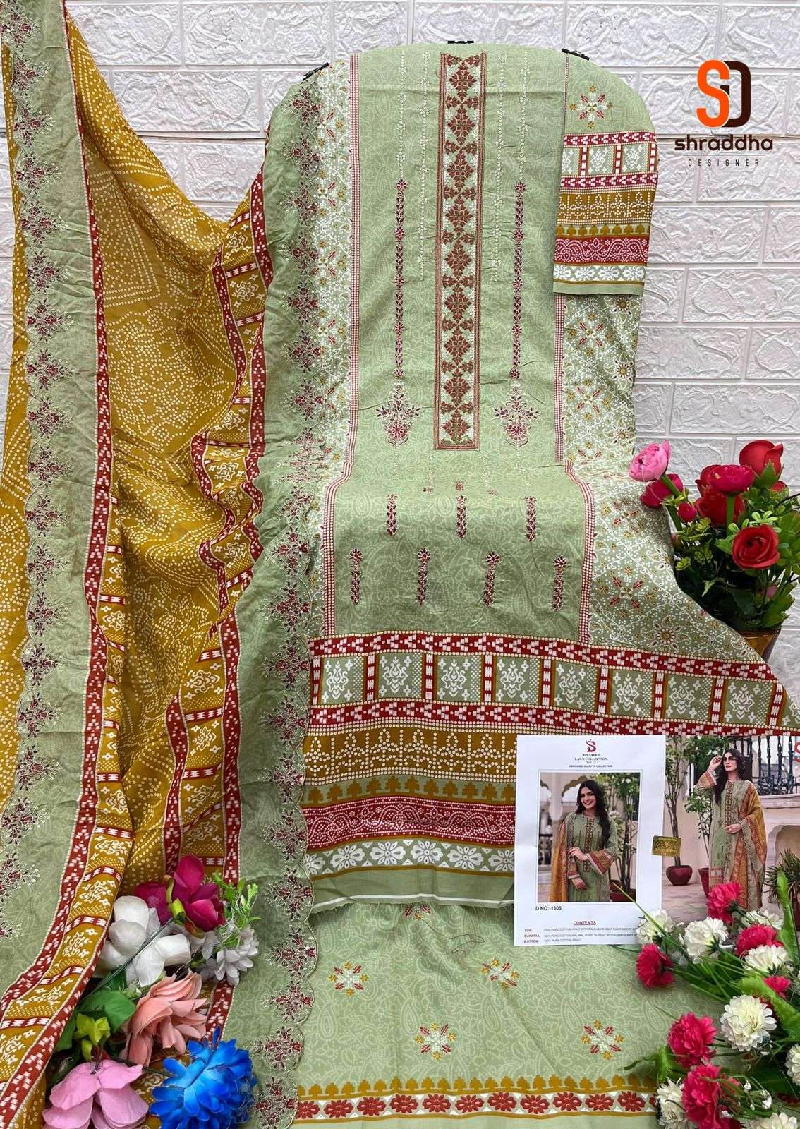 SHARADDHA DESIGNER BIN SAEED LAWN COLLECTION VOL 13