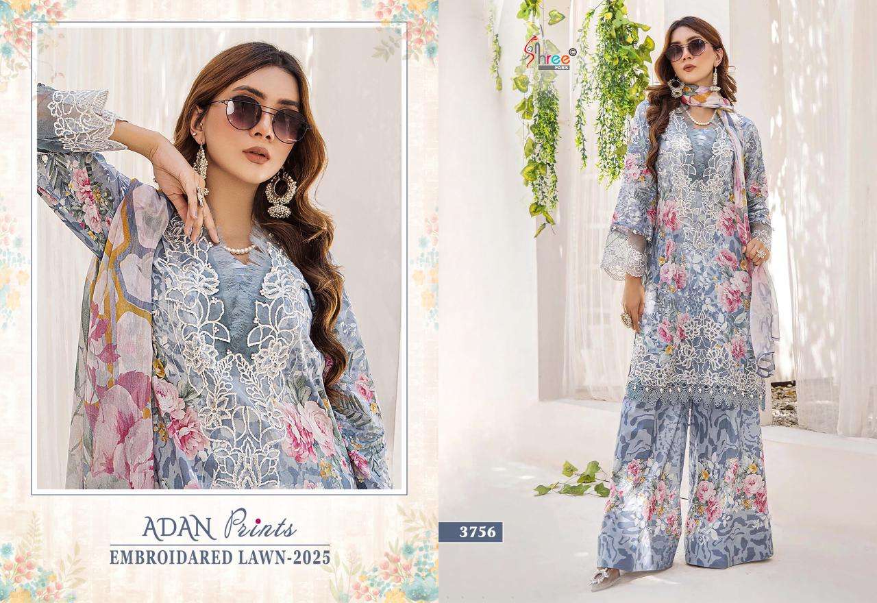 SHREE FABS ADAN PRINTS EMBROIDERED LAWN 25