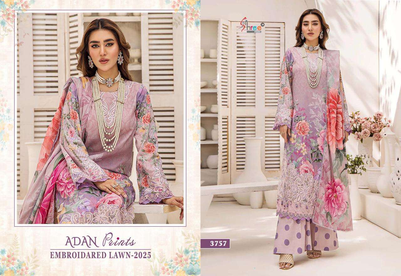SHREE FABS ADAN PRINTS EMBROIDERED LAWN 25