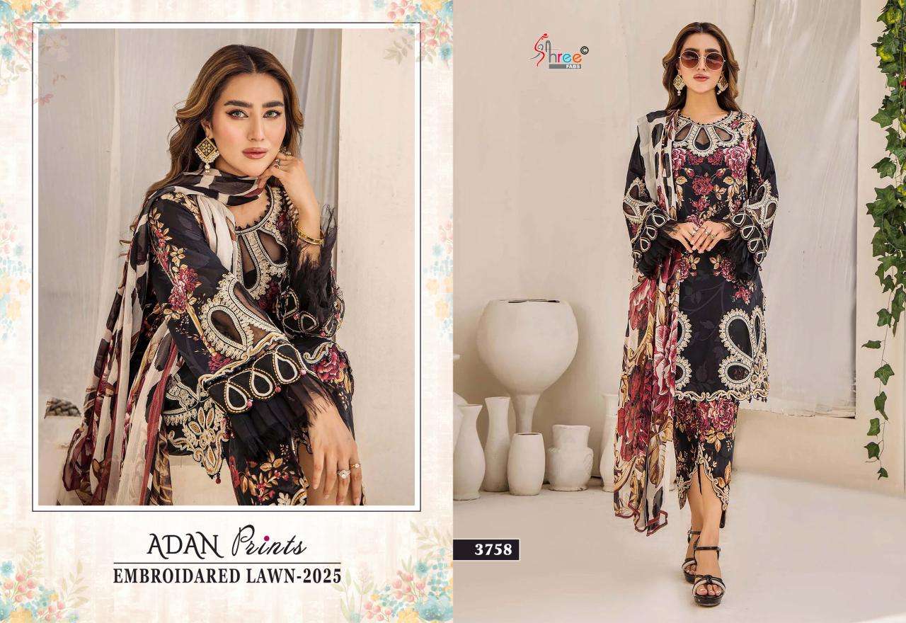 SHREE FABS ADAN PRINTS EMBROIDERED LAWN 25