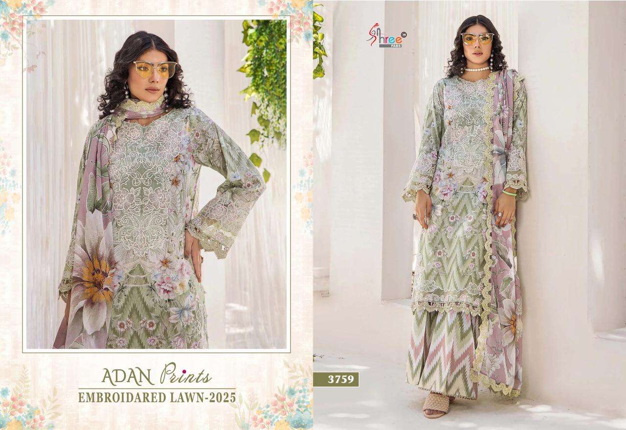 SHREE FABS ADAN PRINTS EMBROIDERED LAWN 25