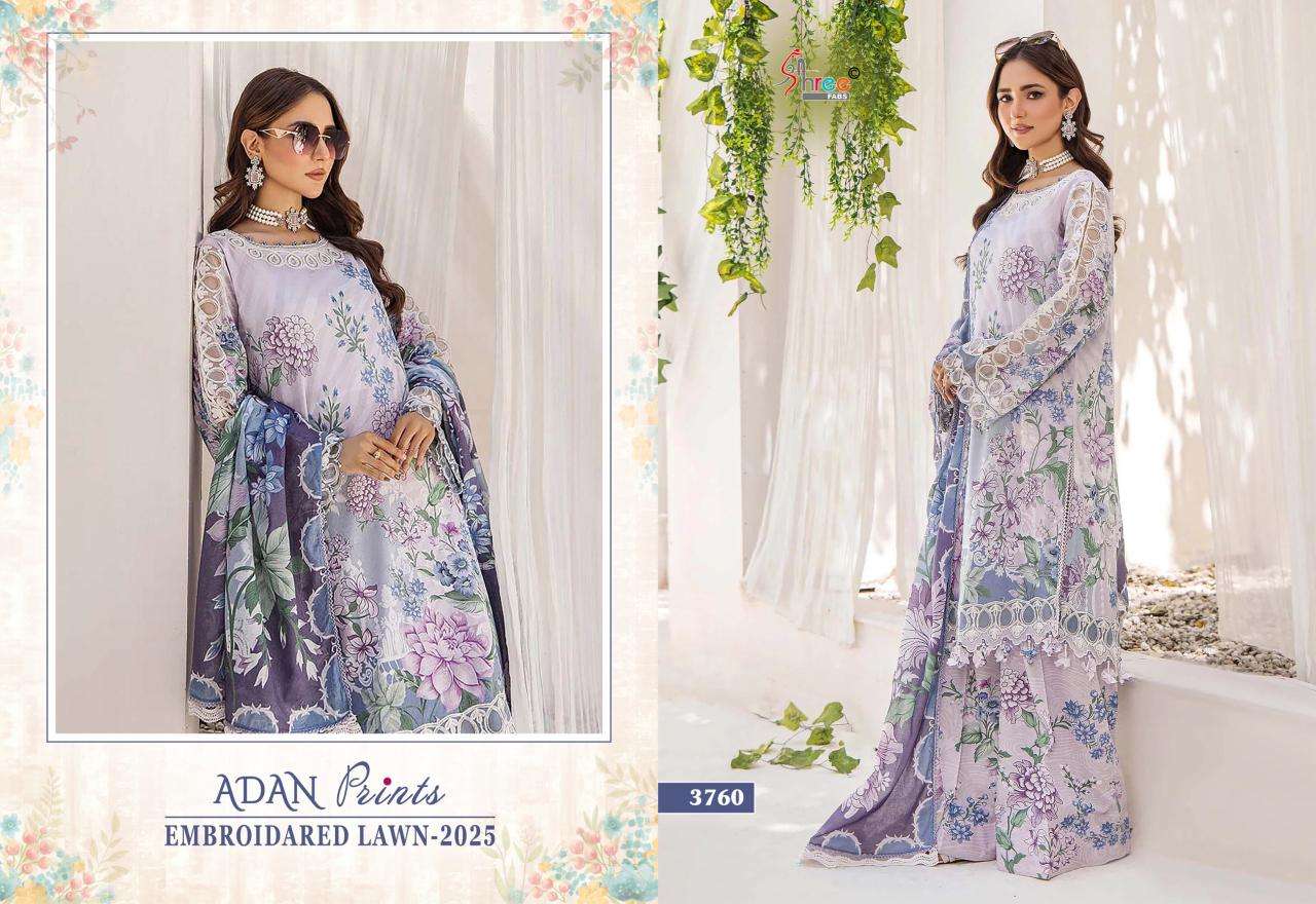 SHREE FABS ADAN PRINTS EMBROIDERED LAWN 25