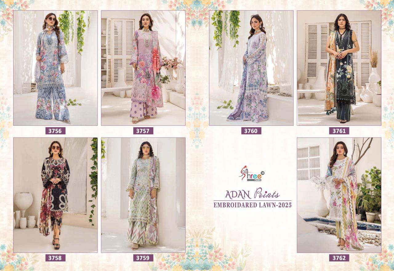 SHREE FABS ADAN PRINTS EMBROIDERED LAWN 25