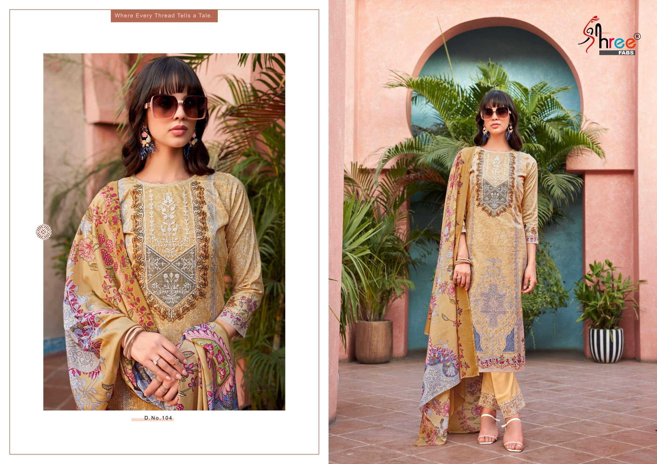 SHREE FABS MASHAAL EMB LAWN COLLECTION VOL 1