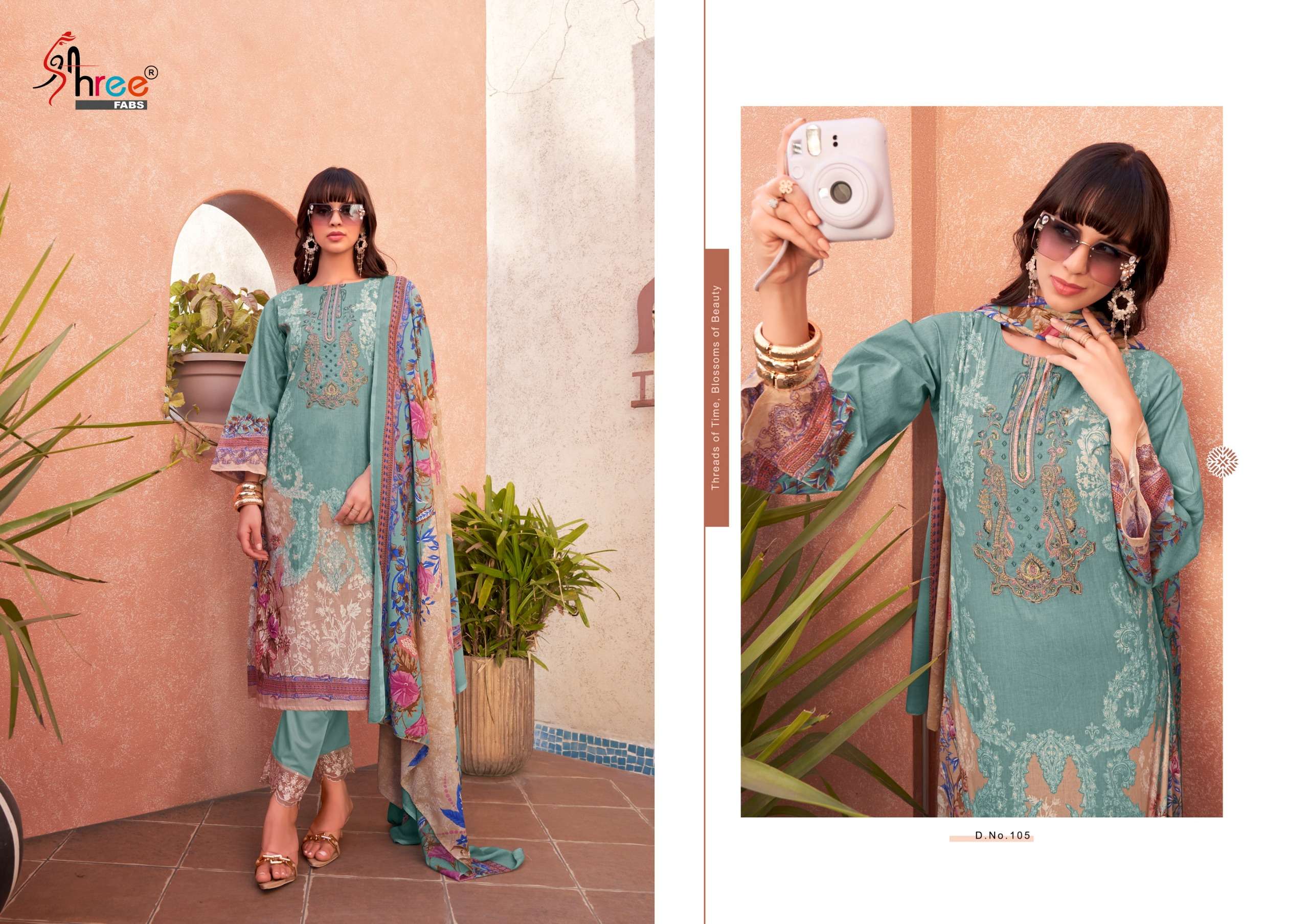 SHREE FABS MASHAAL EMB LAWN COLLECTION VOL 1