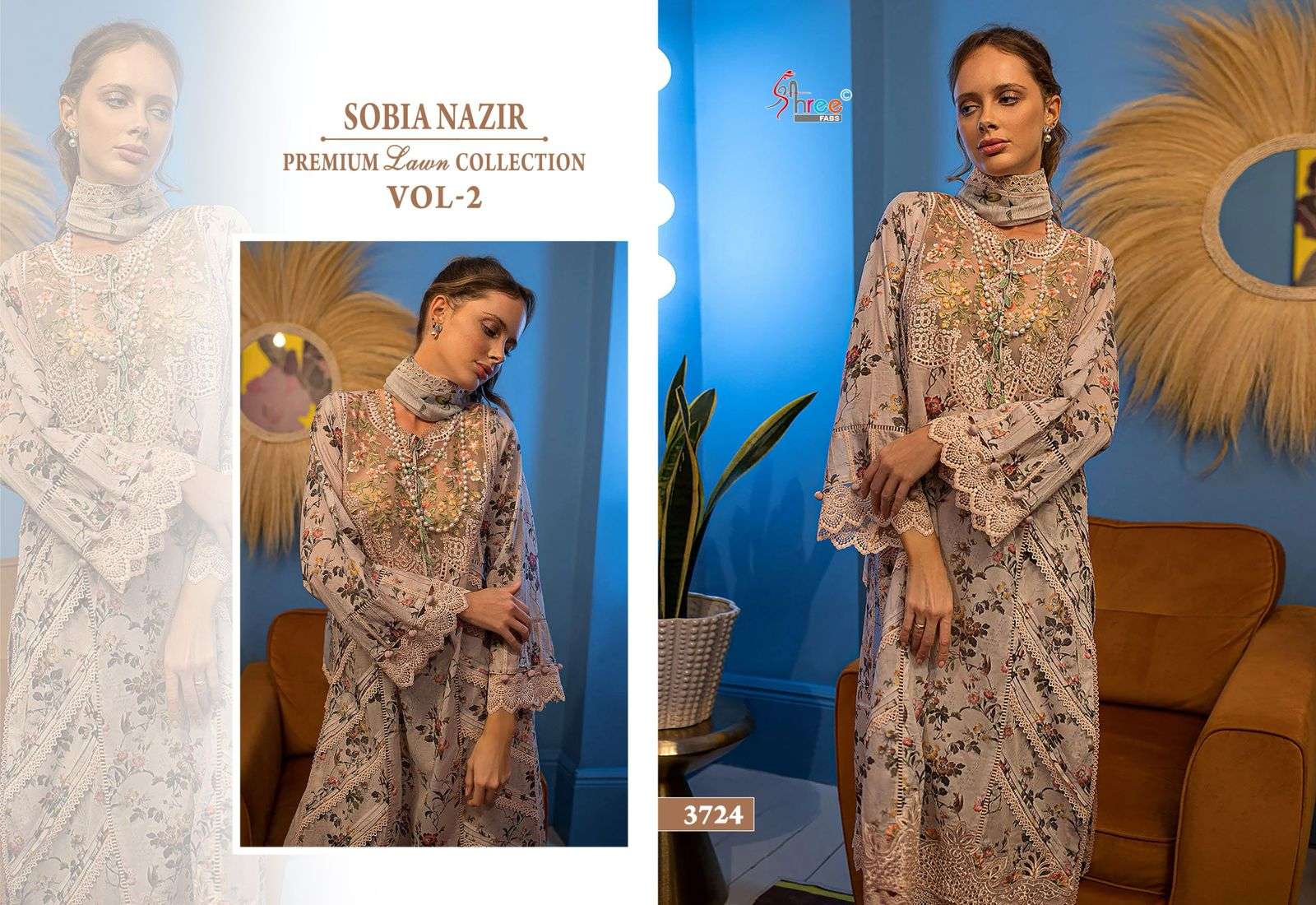 SHREE FABS SOBIA NAZIR PREMIUM LAWN COLLECTION VOL 2