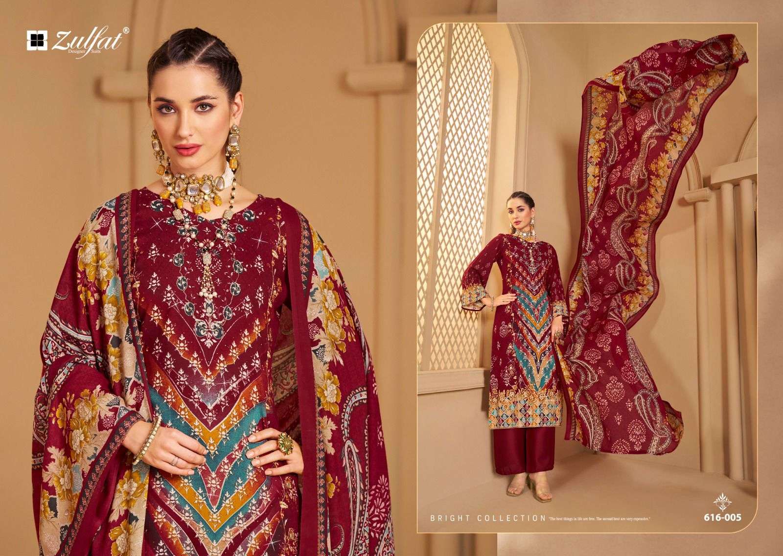 ZULFAT DESIGNER SUITS AAYAT VOL 12