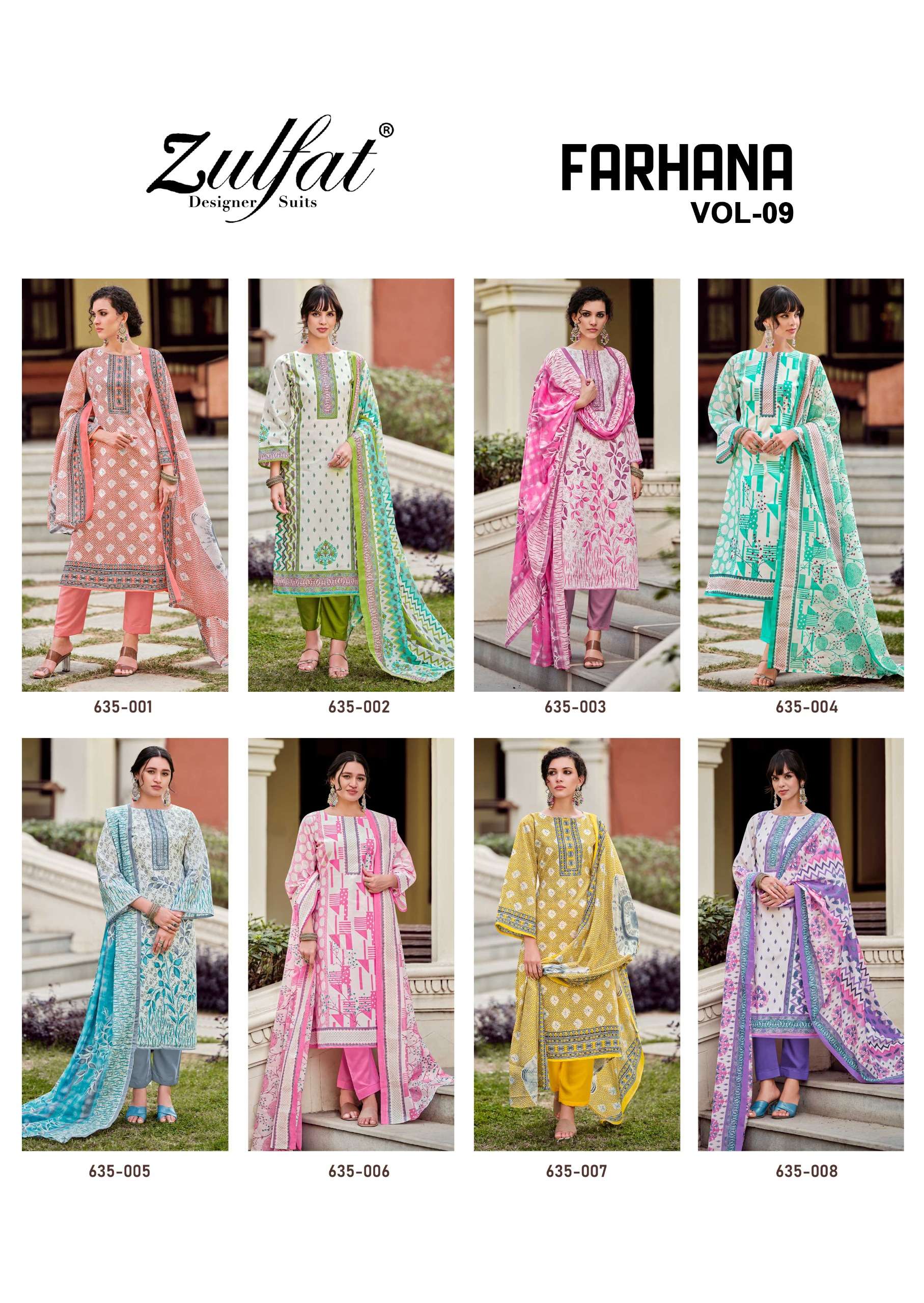 ZULFAT DESIGNER SUITS FARHANA VOL 9
