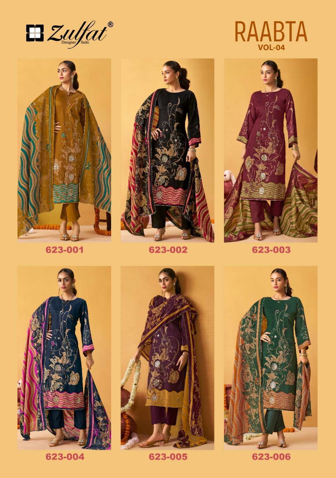 ZULFAT DESIGNER SUITS RAABTA VOL 4
