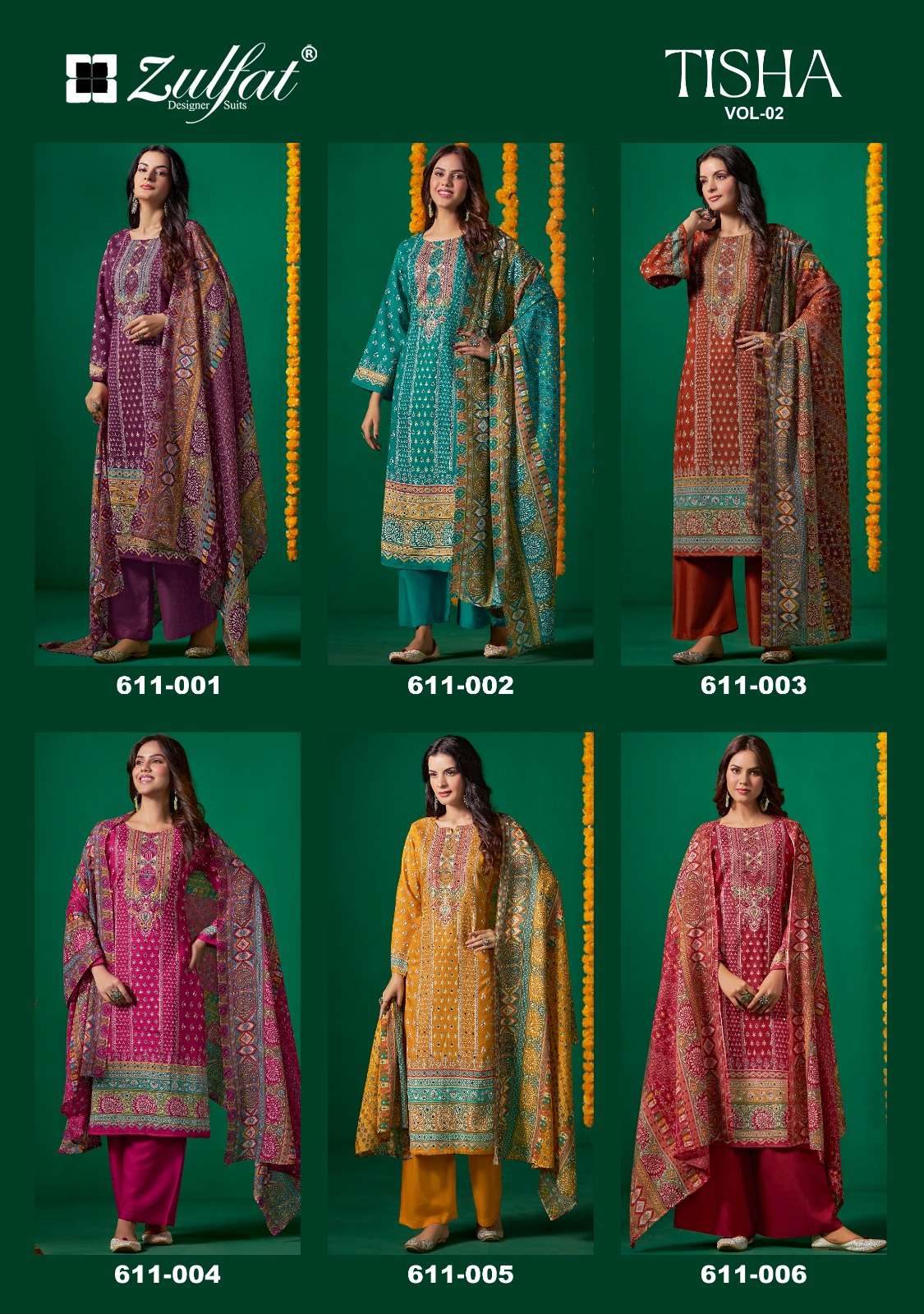 ZULFAT DESIGNER SUITS TISHA VOL 2