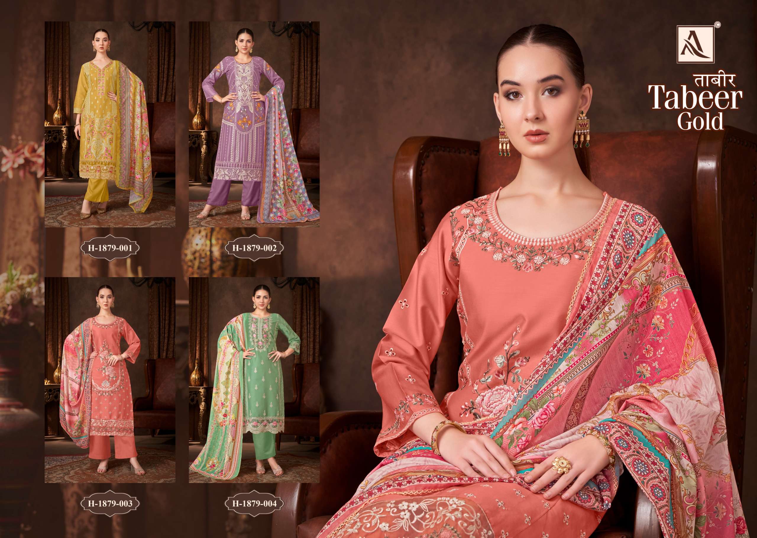 ALOK SUITS TABEER GOLD