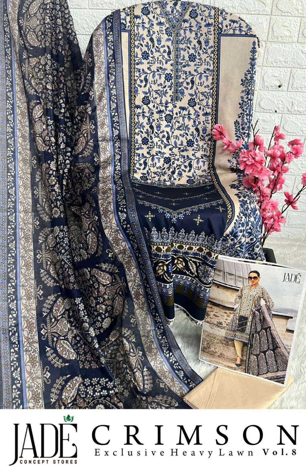 JADE CRIMSON EXCLUSIVE HEAVY LAWN COLLECTION VOL 8 NEW DESIGNS