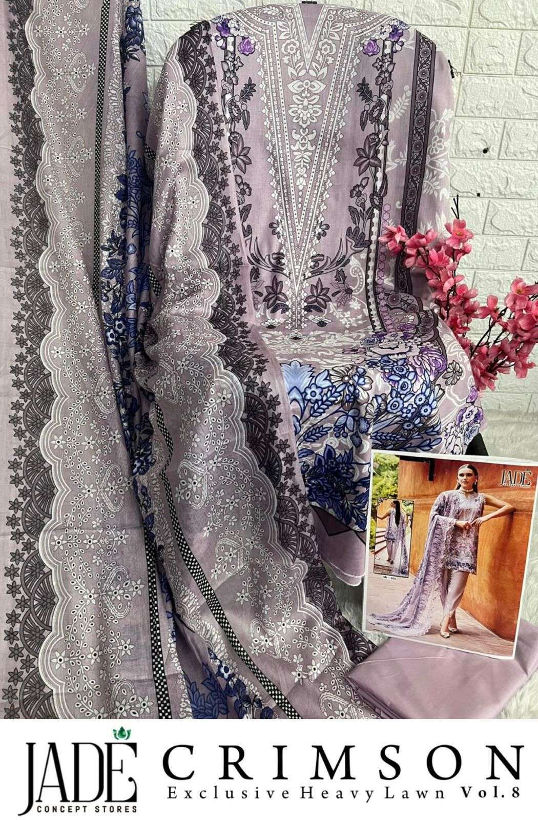 JADE CRIMSON EXCLUSIVE HEAVY LAWN COLLECTION VOL 8 NEW DESIGNS