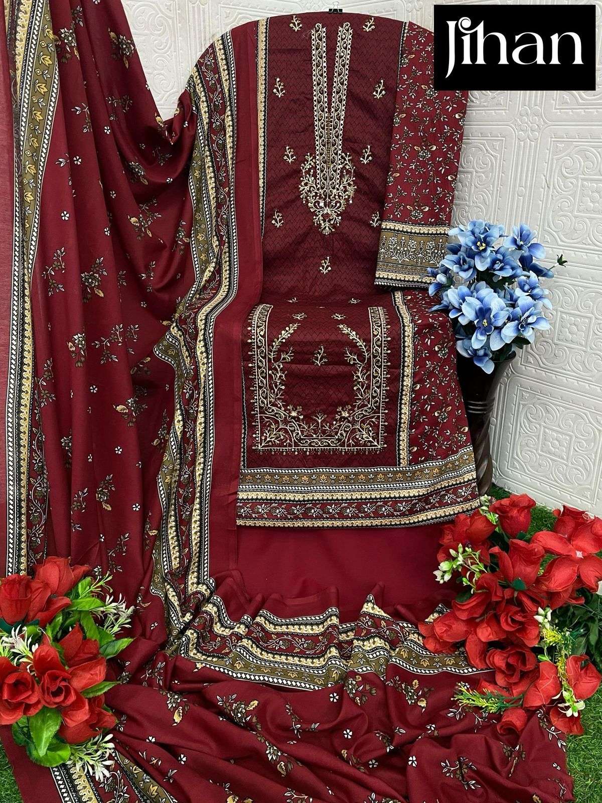 JIHAN SAHNAZ SELF EMBROIDERED COLLECTION