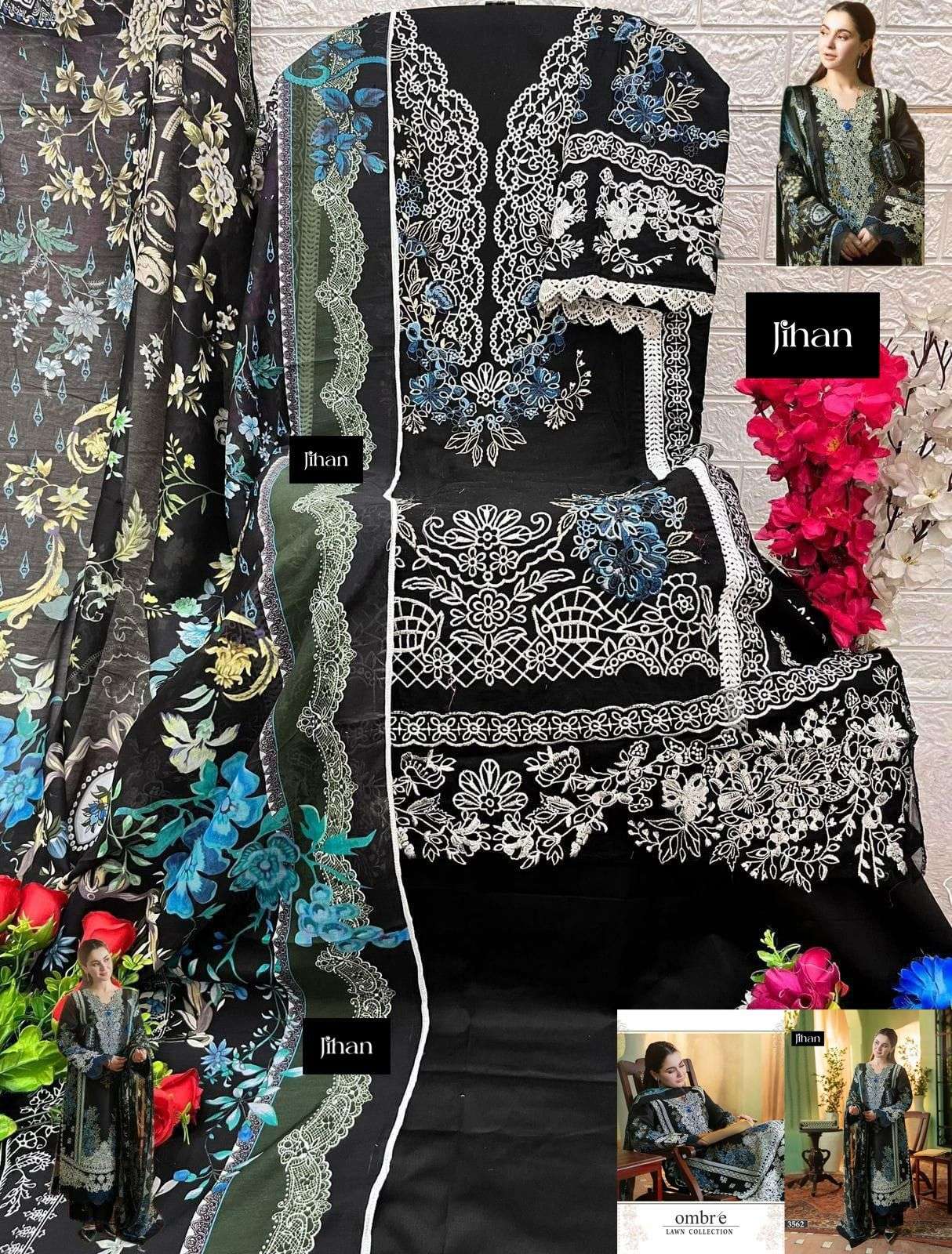 JIHANFIRDOUS  OMBRE LAWN COLLECTION 