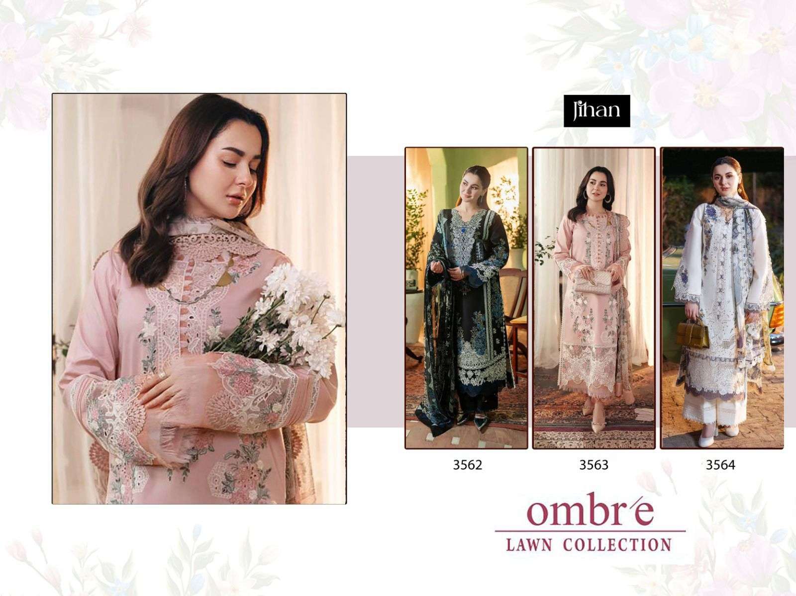 JIHANFIRDOUS  OMBRE LAWN COLLECTION 