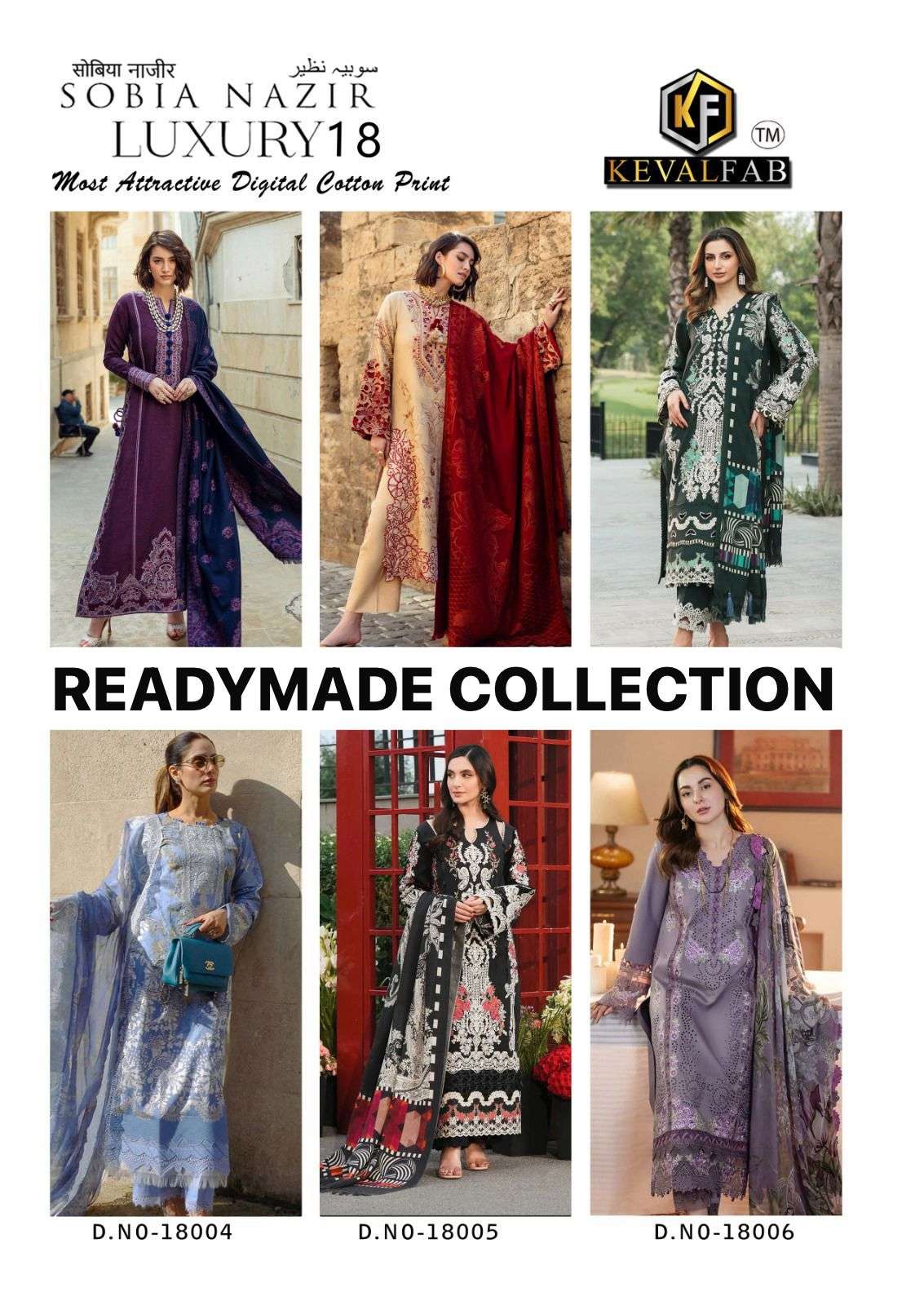 KEVAL FAB SOBIA NAZIR VOL 18 READY MADE COLLECTION 