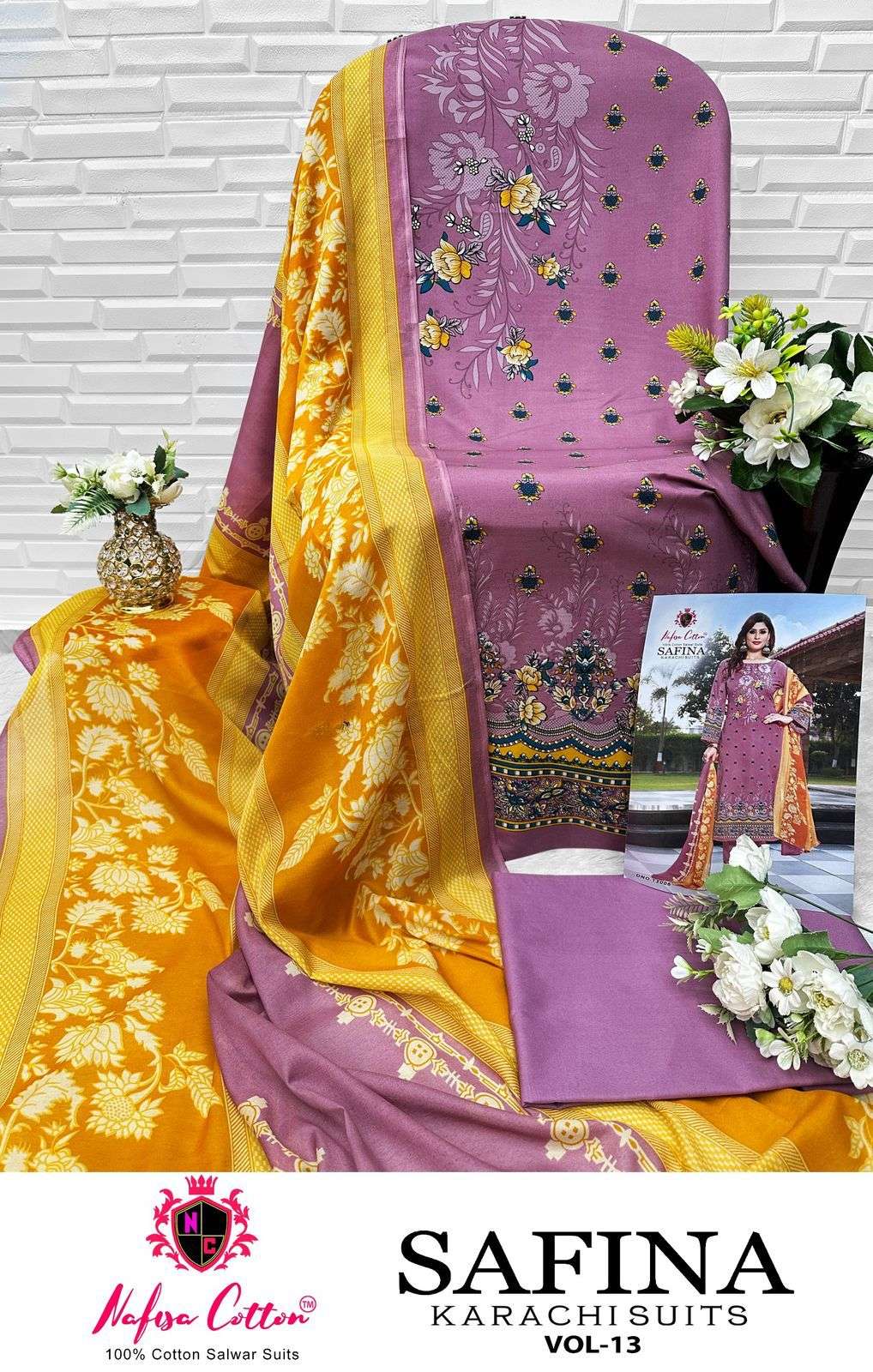 NAFISA COTTON SAFINA KARACHI SUITS VOL 13