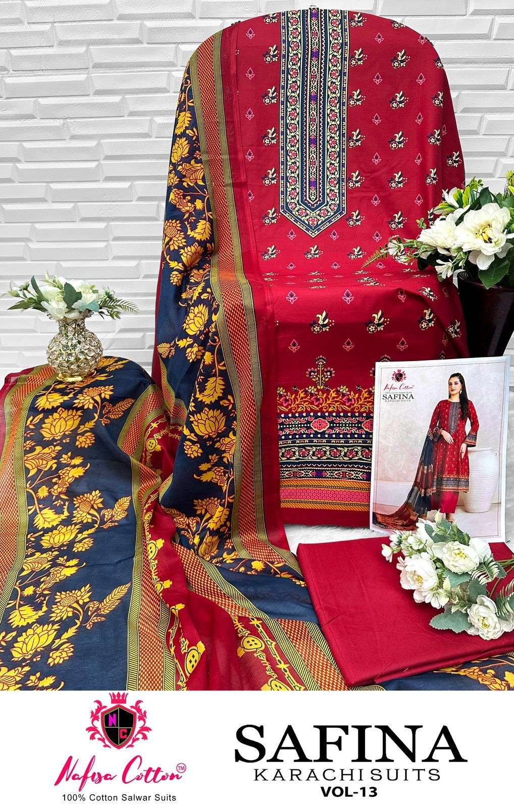 NAFISA COTTON SAFINA KARACHI SUITS VOL 13