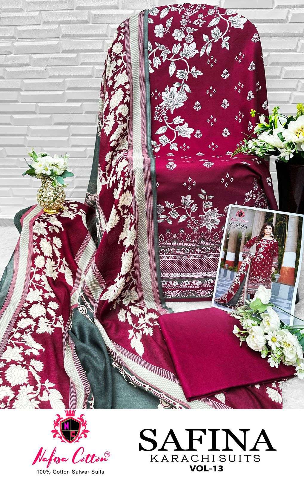 NAFISA COTTON SAFINA KARACHI SUITS VOL 13