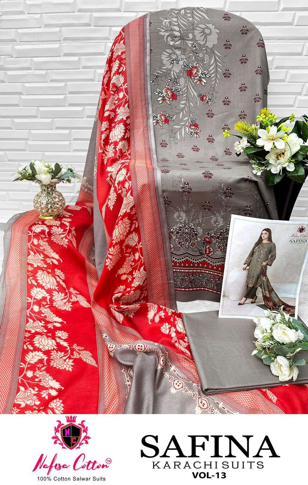 NAFISA COTTON SAFINA KARACHI SUITS VOL 13