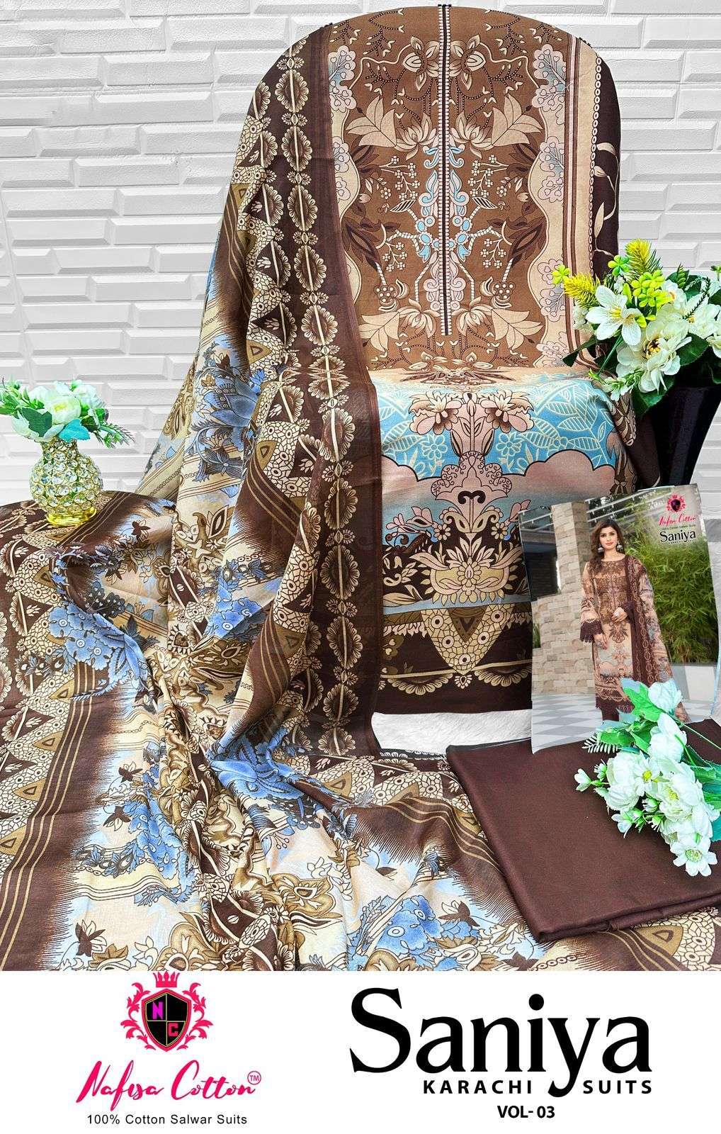 NAFISA COTTON SANIYA KARACHI SUITS VOL 3 