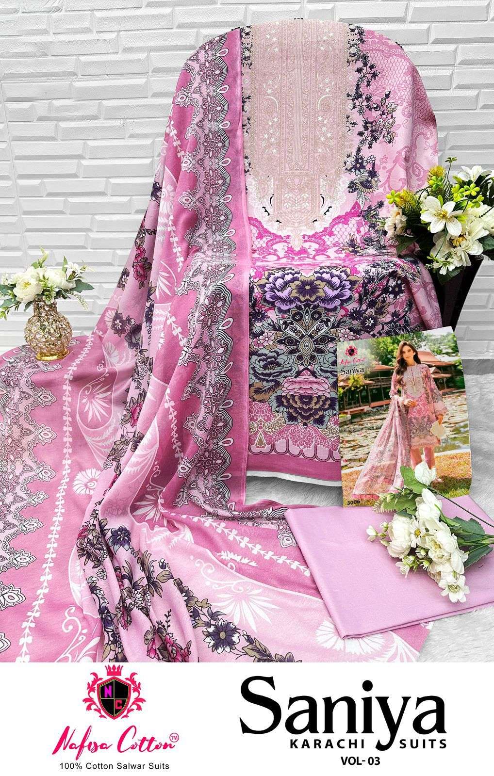 NAFISA COTTON SANIYA KARACHI SUITS VOL 3 