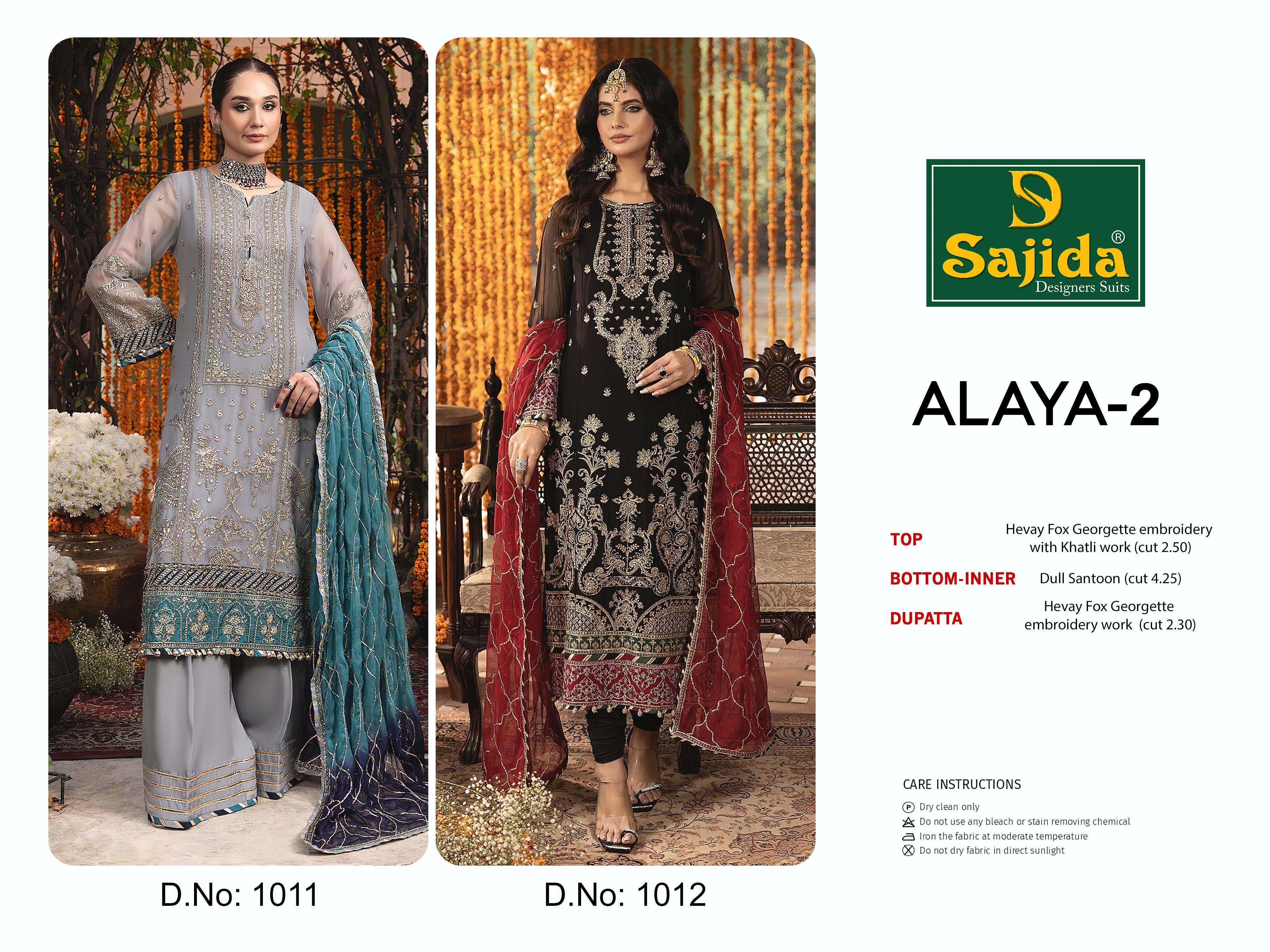 SAJIDA DESIGNER SUITS ALAYA VOL 2 
