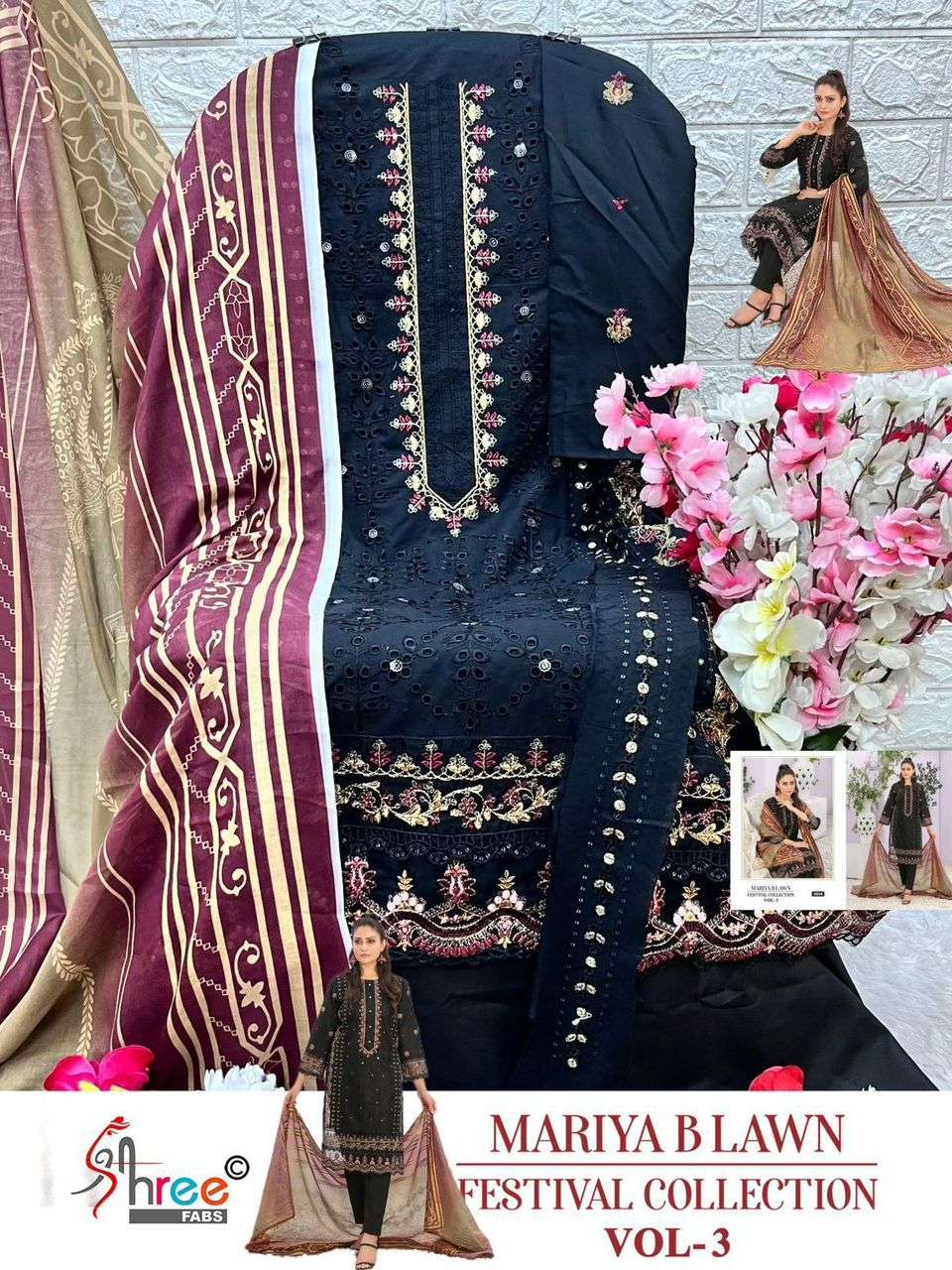 SHREE FABS MARIYA B LAWN FESTIVAL COLLECTION VOL 3 READY MADE COLLECTION