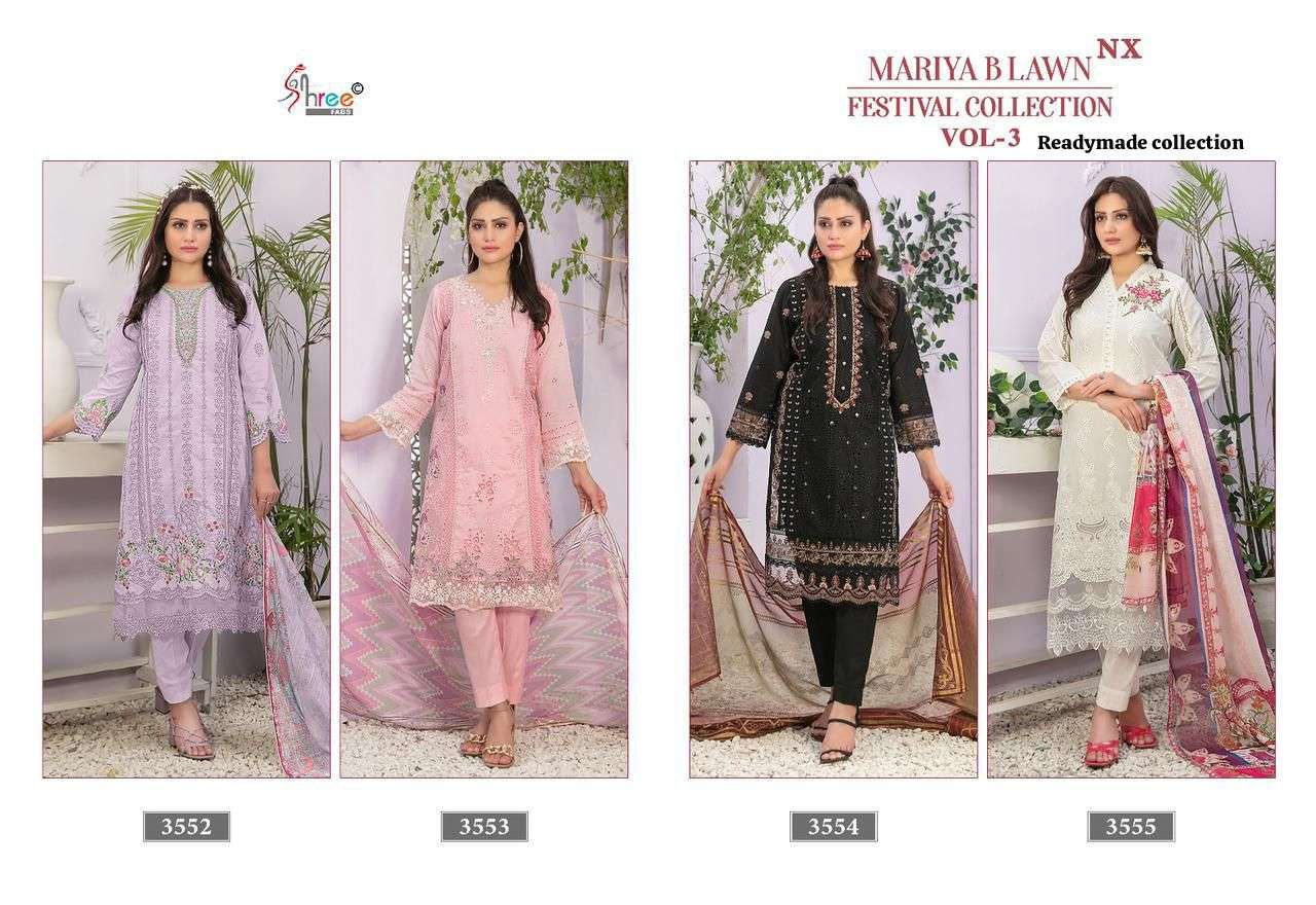 SHREE FABS MARIYA B LAWN FESTIVAL COLLECTION VOL 3 READY MADE COLLECTION