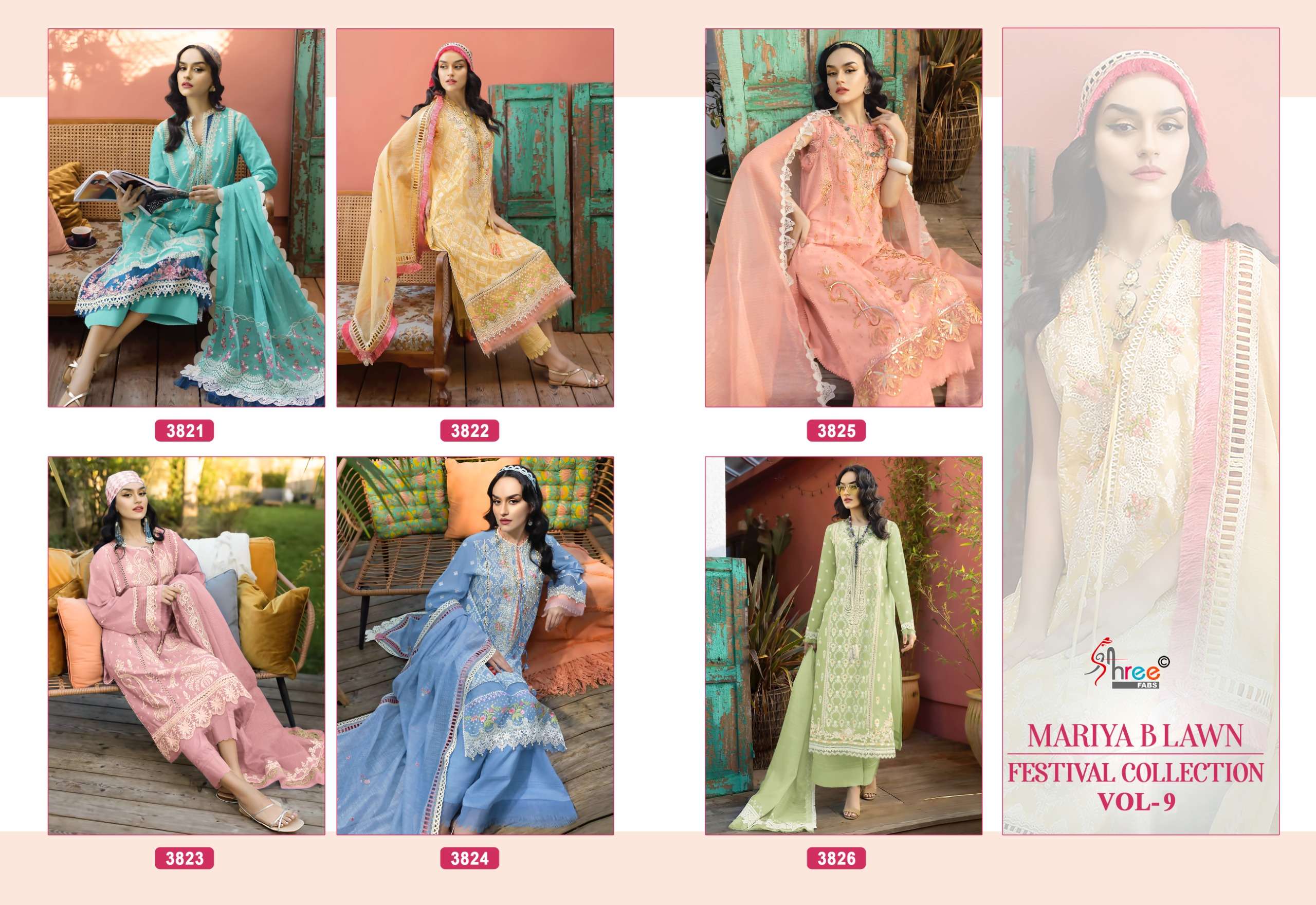 SHREE FABS MARIYA B LAWN FESTIVAL COLLECTION VOL 9 