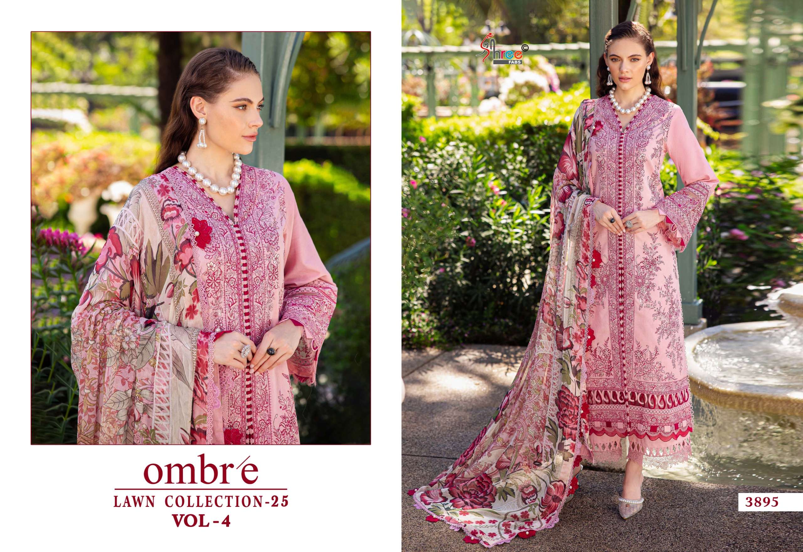 SHREE FABS OMBRE LAWN COLLECTION 25 VOL 4